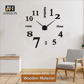 Big Size Clock With 12 inch(Clock Hands)- 3D Diy Wooden Wall Clocks (#06)